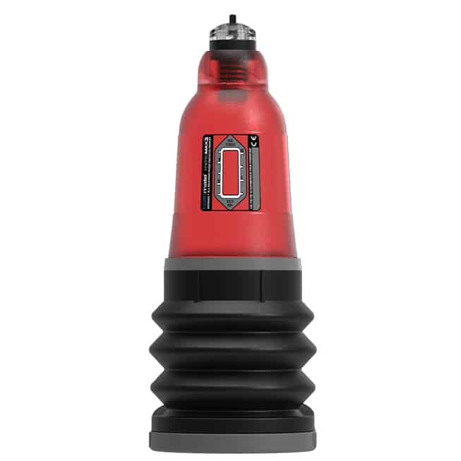 Bathmate Hydromax3 đỏ hydro bơm 22cm tăng kích thước 