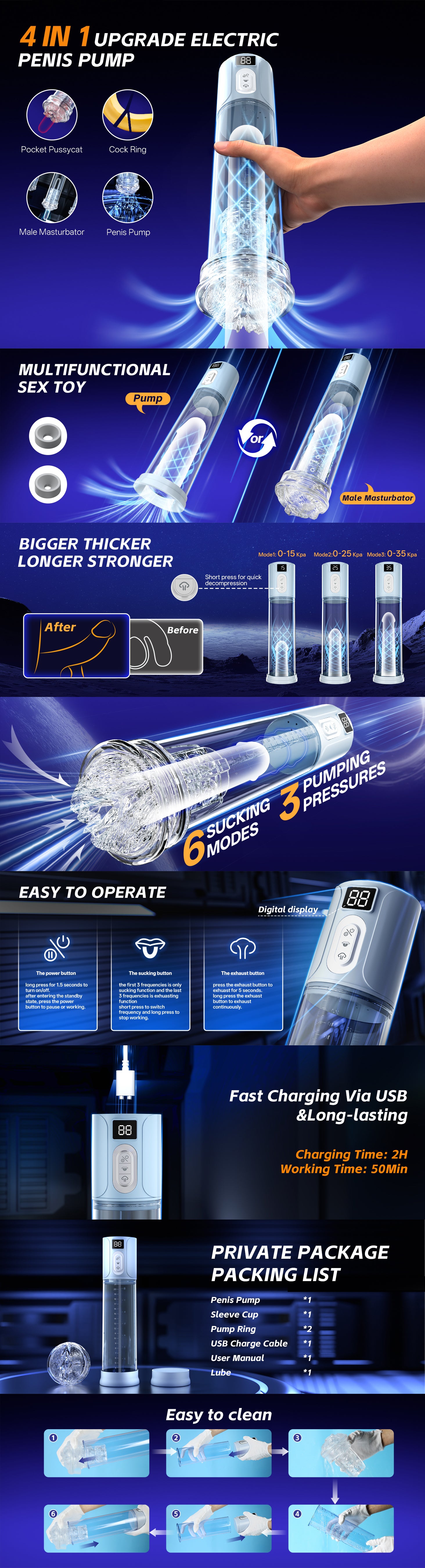 Bơm Dương Vật 4in1 Siêu Mút To Dày Phong Độ Mạnh