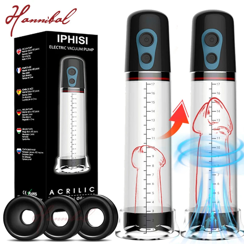 Hannibal electric penis pump masturbator hút mạnh 