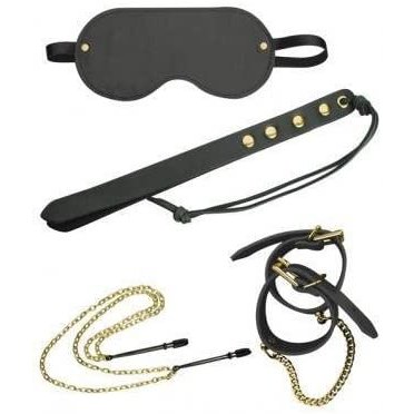 Spartacus Kink Kit da đen đồng BDSM starter đầy đủ 