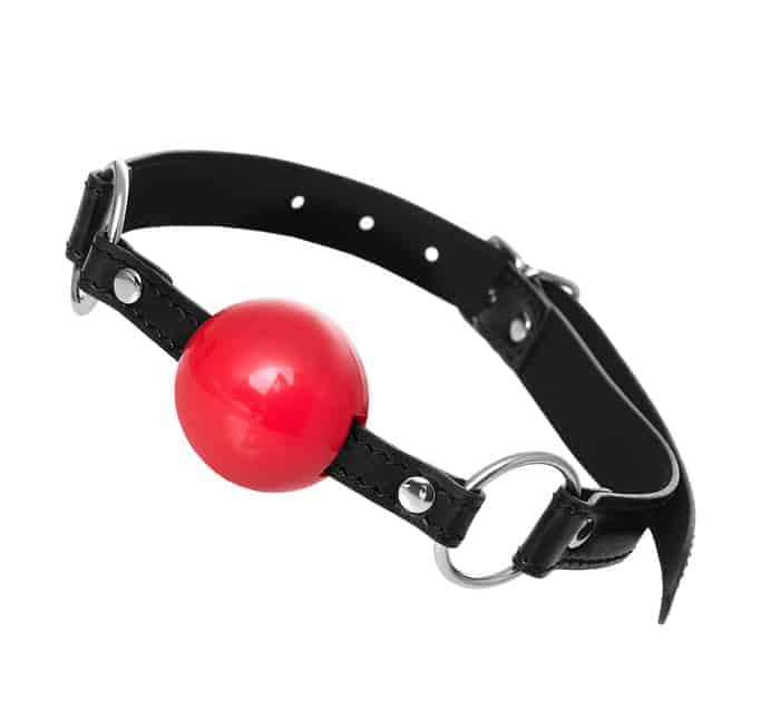 Klyap Anonymo Toyfa bóng đỏ da 4cm im lặng BDSM ngoan ngoãn 