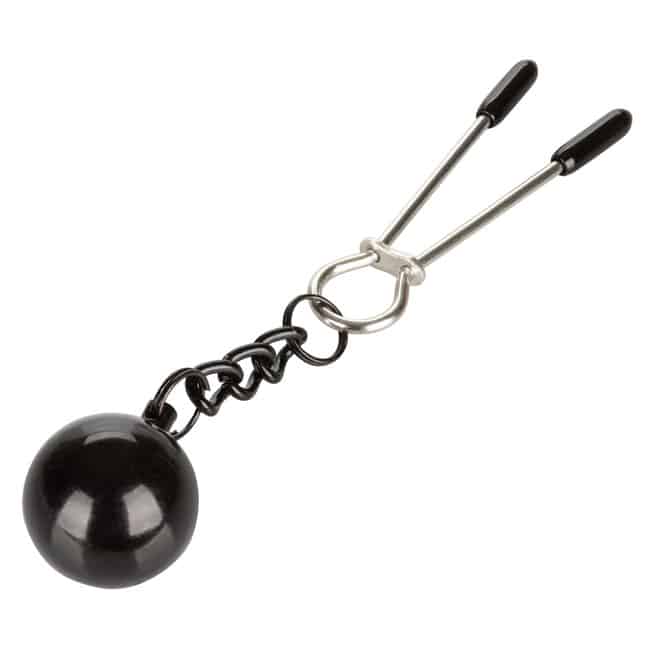 CalExotics Nipple Grips kẹp vú nặng bạc đen sang trọng