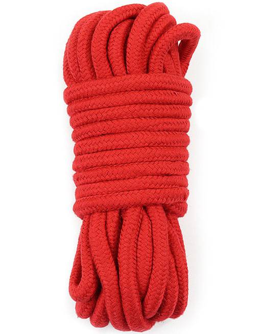 Lovetoy Dây Trói 10m Đỏ Cotton BDSM Chặt Chẽ