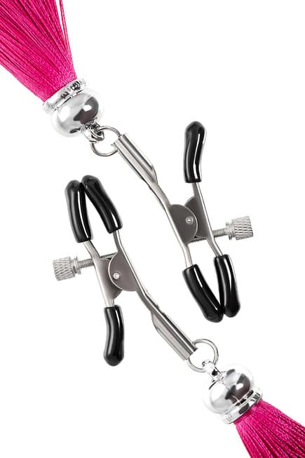Pecado Kẹp Núm Lụa Đỏ BDSM Nóng Cháy Đam Mê