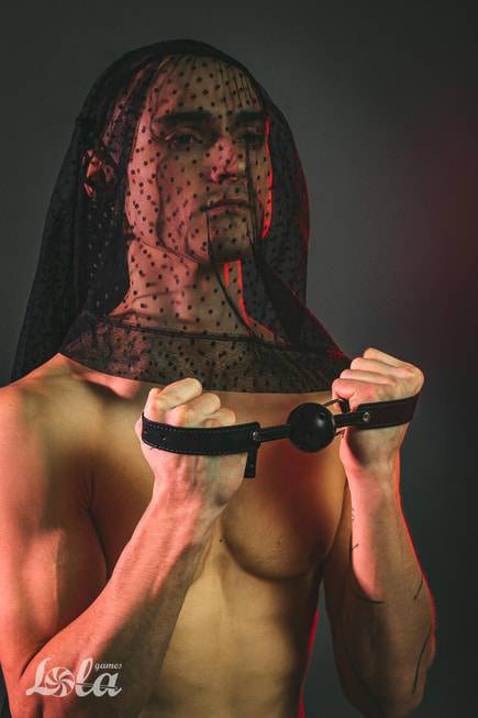 Gag Lola Party Hard 64cm PVC BDSM nô lệ im lặng hoang dã