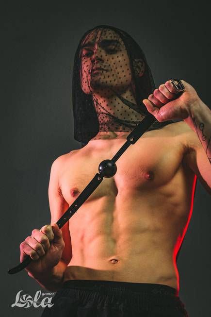 Gag Lola Party Hard 64cm PVC BDSM nô lệ im lặng hoang dã