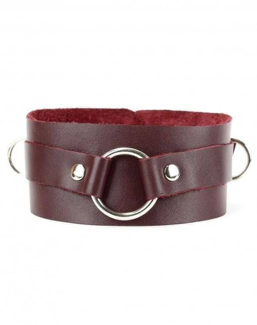 Osey BDSM Arsenal vòng cổ da đỏ ring kiểm soát sướng