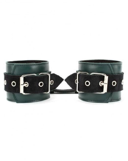 Còng Chân Arsenal BDSM Xanh Ngọc Da Thú Sang Trọng