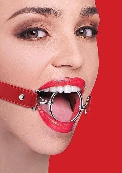 Shots Ring Gag XL Kẹp Miệng Đỏ Lớn Giữ Mở Nô Lệ