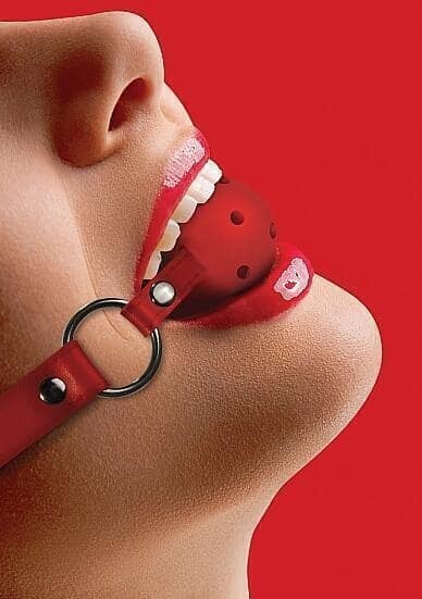 Gag Ball Đỏ Chặn Tiếng Rên Siêu Hấp Dẫn 