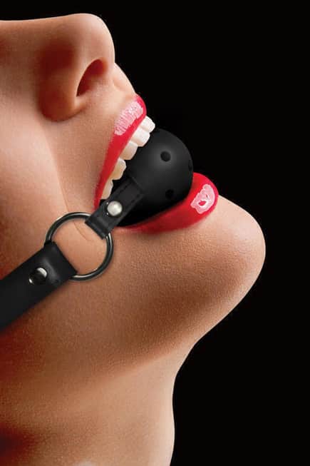 Shots Gag Ball黑球嘴塞90cm BDSM靜音控制