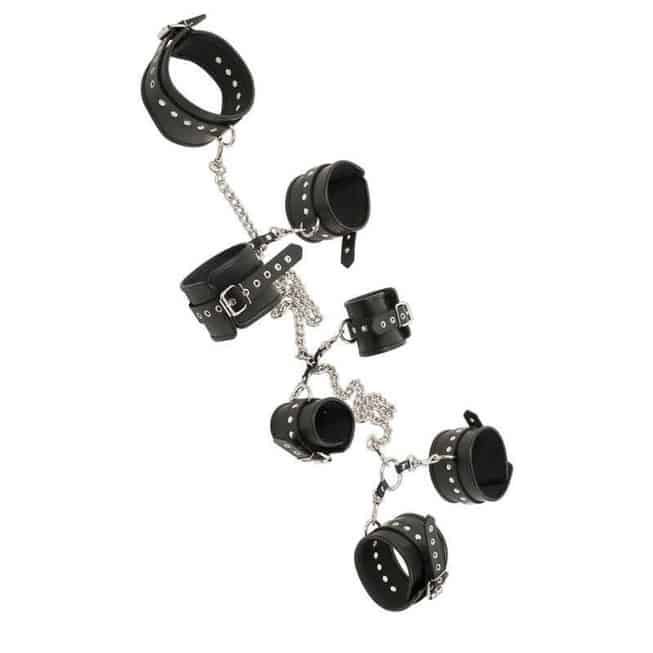Orion BDSM Kit Kìm Đen Da Giả Vững Chãi Thống Trị