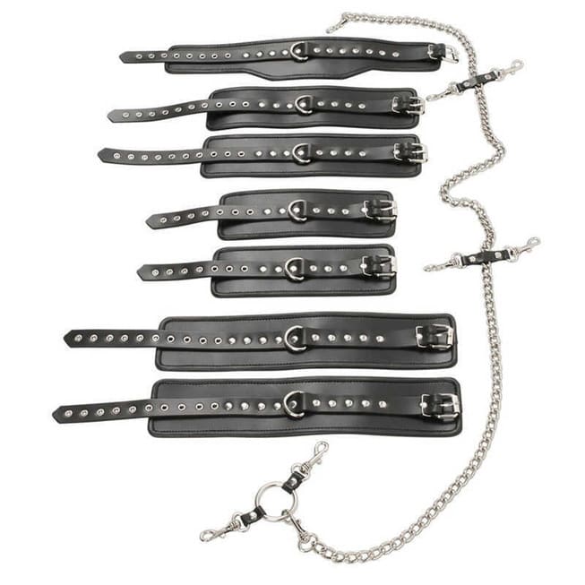 Orion BDSM Kit Kìm Đen Da Giả Vững Chãi Thống Trị