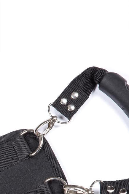 Rèm cố định Doggie Style đen neoprene gợi cảm kích thích