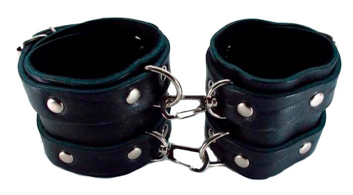 Naручники BDSM Arsenal Da Thật 2 Dây Siêu Chắc
