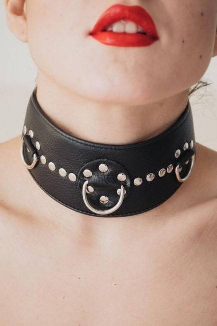 Ошейник BDSM Арсенал черный кожа фетиш