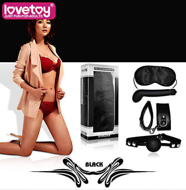 LOVETOY Bộ Đồ Chơi BDSM Đen Mask Kẹp Tay Siêu Kích Thích