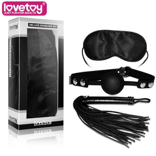 LOVETOY Bộ BDSM Đen Mặt Nạ Kẹp Đánh Siêu Hấp Dẫn