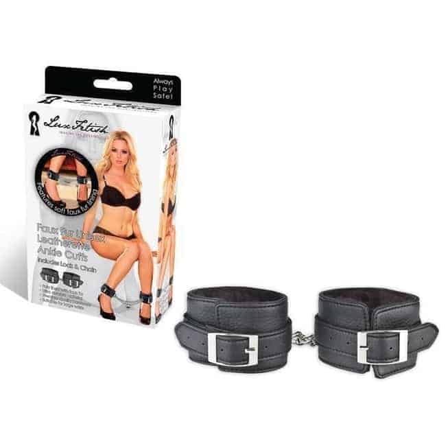 Lux Fetish Kẹp Chân Lông Mềm Đen Siêu Êm