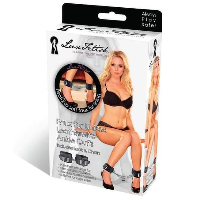 Lux Fetish Kẹp Chân Lông Mềm Đen Siêu Êm