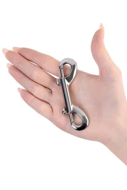 Toyfa Carabiner Kim Loại Bạc Đôi BDSM Bền Chắc Kìm Kẹp