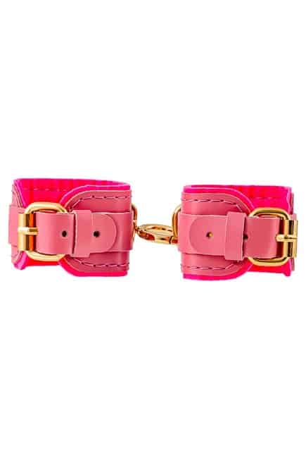 Khóa Tay Pecado BDSM Mini Hồng Da Thật Gợi Cảm