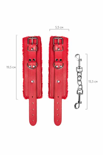 Anonymo Khóa Tay Đỏ Da Mềm Rivet Chắc Chắn Kiểm Soát