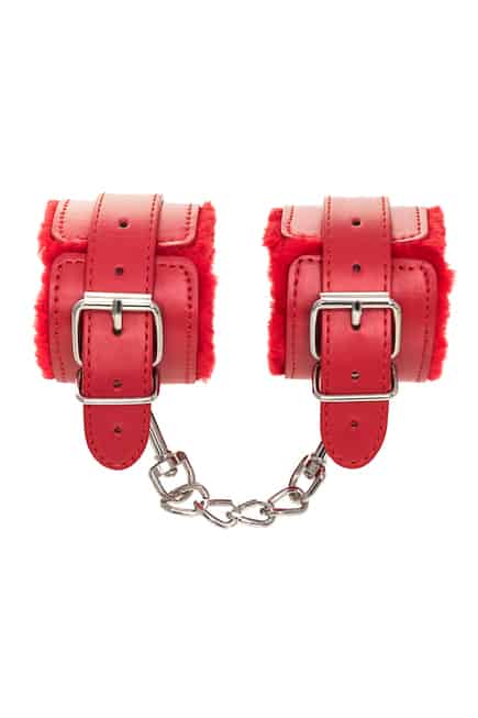 Anonymo Khóa Tay Đỏ Da Mềm Rivet Chắc Chắn Kiểm Soát