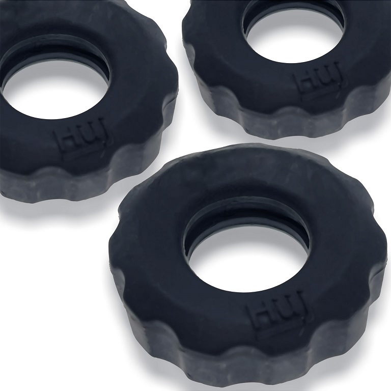 Hunkyjunk Super Huj Ring Dương Vật 3 Cái Đen Siêu Bền 