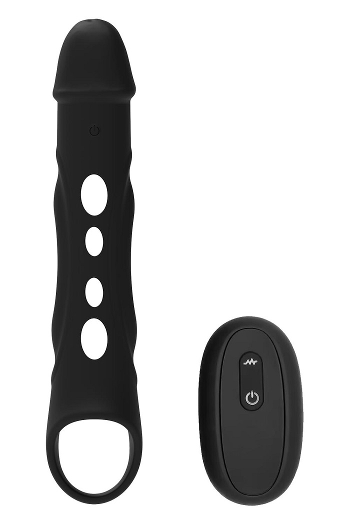 Dreamtoys Ramrod Sleeve Đen 26cm Rung Từ Xa 