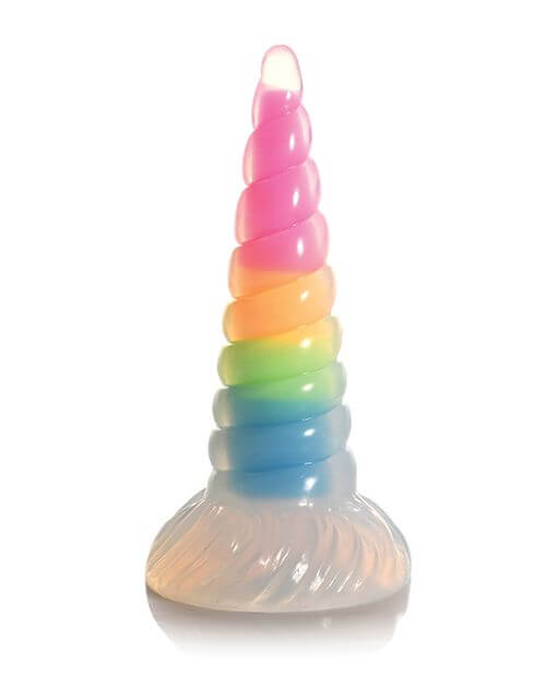 Dildo Creature Cocks Uni Glow cầu vồng xoáy 
