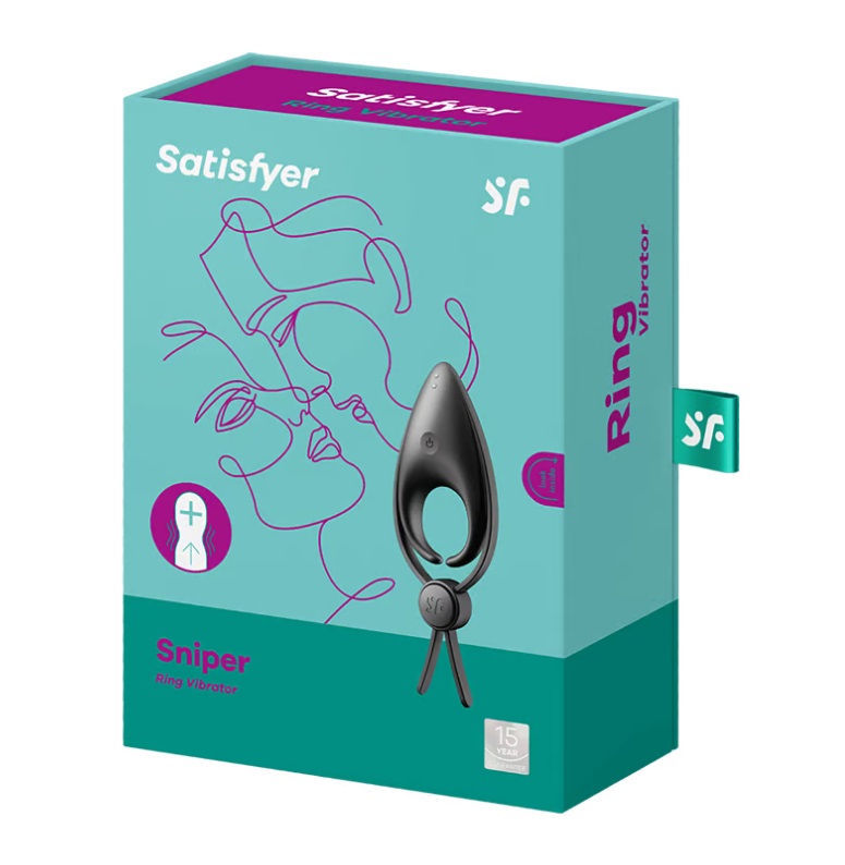 Satisfyer Súng Bắn Vòng Rung Đen Siêu Mạnh Giữ Chặt
