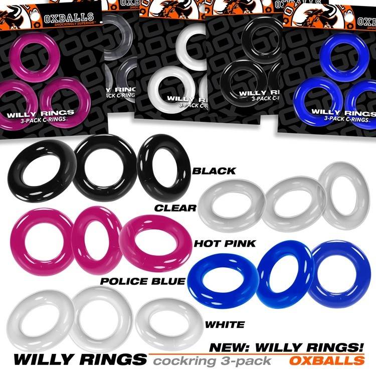 Oxballs Willy Ring 3pcs Trong Suốt Siết Siêu Chặt