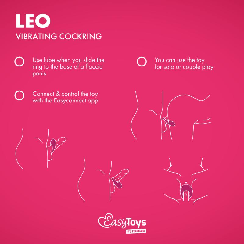 Easytoys Leo Vòng Cương Rung Pink App Xa Siêu Thông Minh