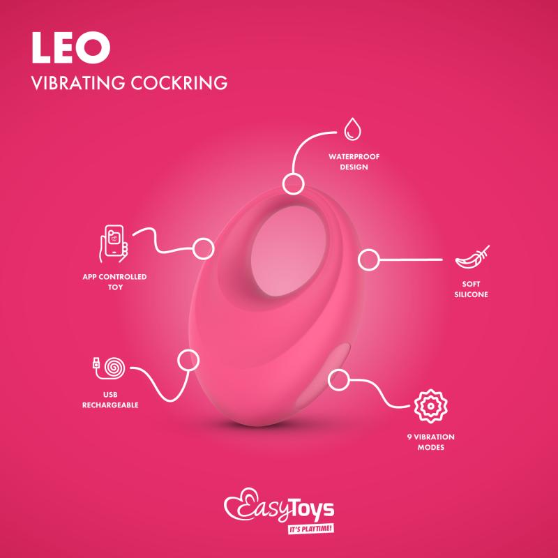 Easytoys Leo Vòng Cương Rung Pink App Xa Siêu Thông Minh