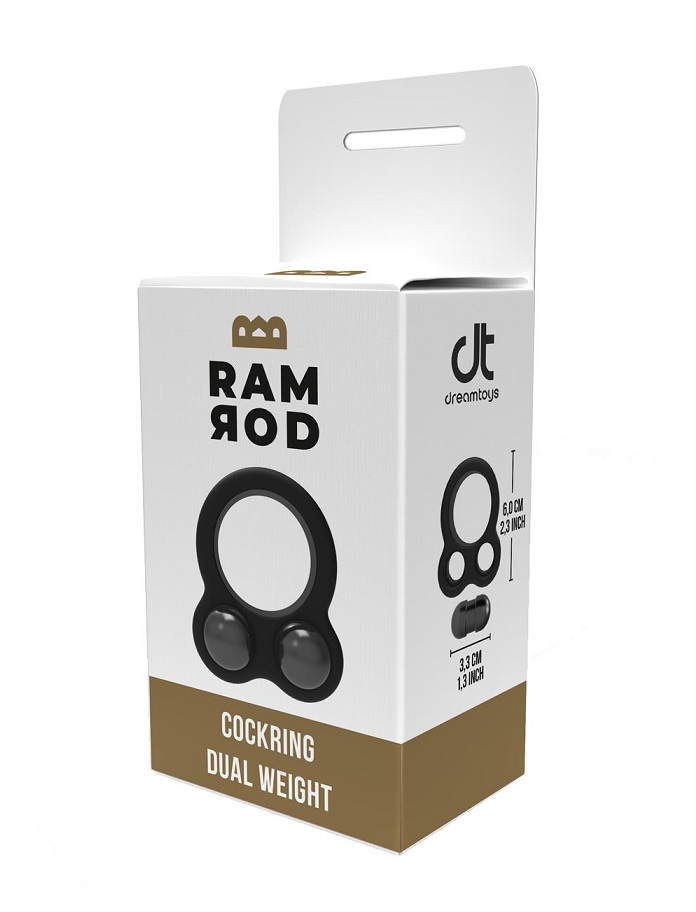Nhẫn Bi Ramrod Thép Đen Nặng Bền Vững Khoái Lạc