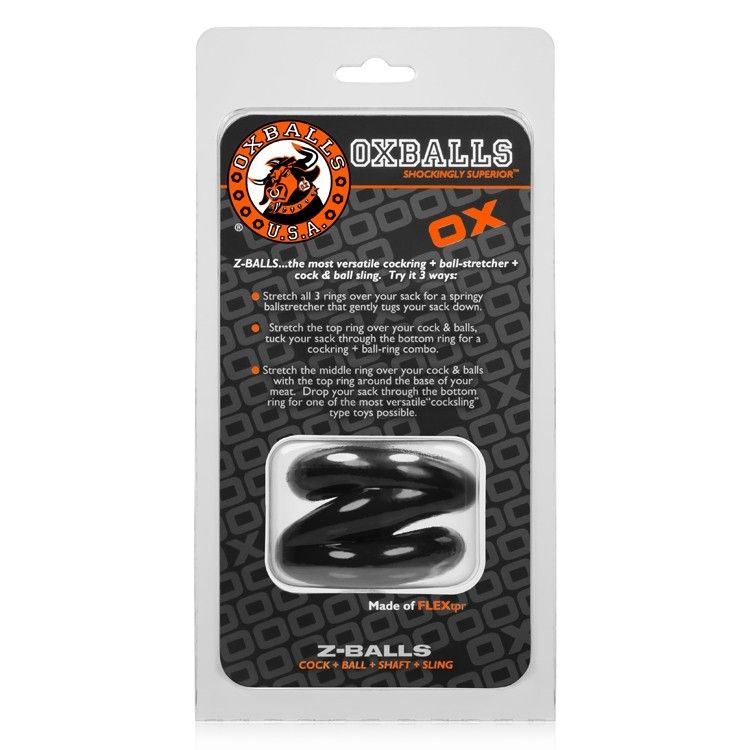 Oxballs Z-Balls Kẹp Tinh Hoàn Đen Chặt Chẽ
