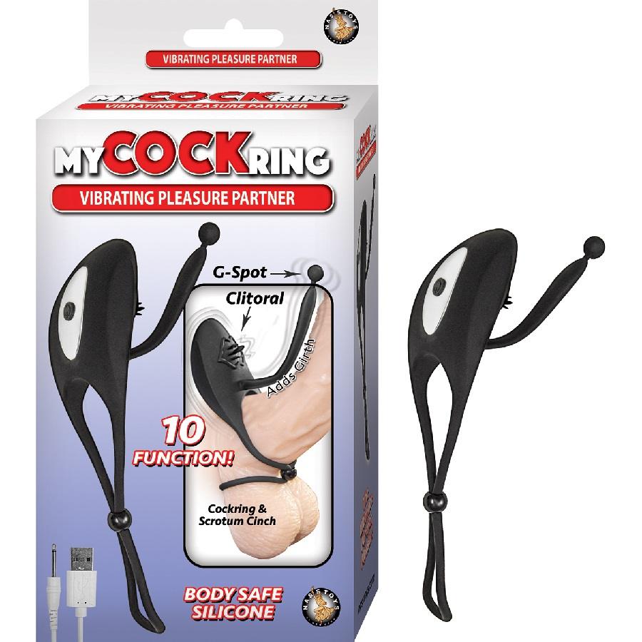 Nasstoys Couple Sync Penis Ring Đen Rung Đồng Bộ