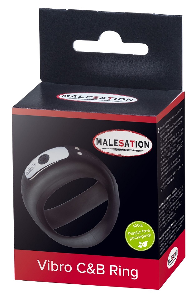 Malesation Ring Rung Dương Vật Bi Đen Thủy Tinh Mạnh Mẽ