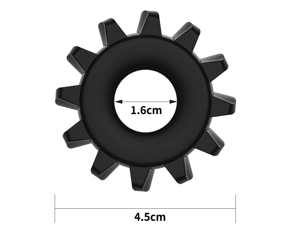 Lovetoy Ring Power Plus 4.5cm Đen Giữ Cứng Mạnh Mẽ