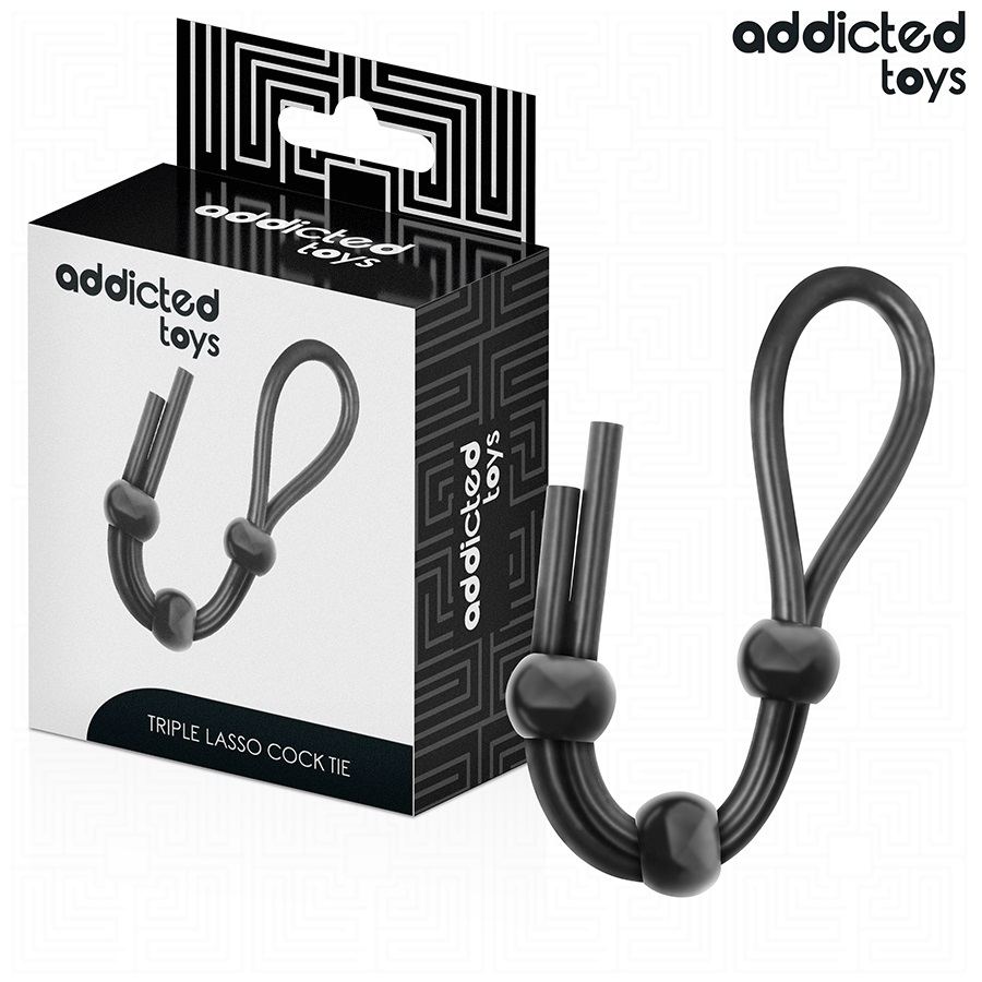 Triple Cock Ring Addicted Đen Ba Lớp Siêu Mạnh