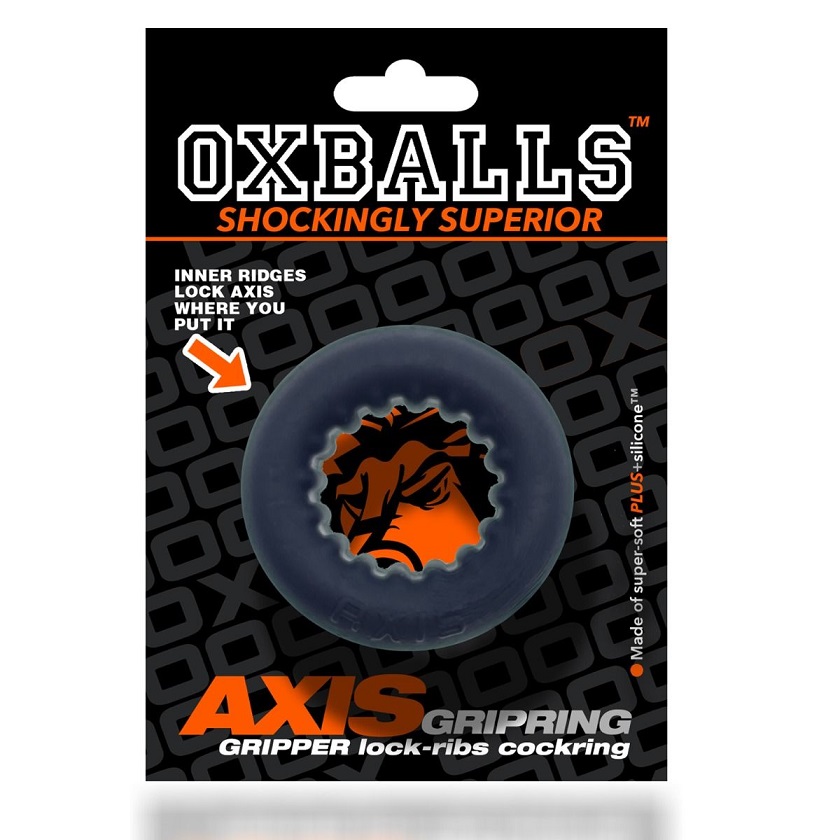Oxballs AXIS Ring Đen Rib Siêu Chặt Cứng Lâu Khoái Cảm Đỉnh
