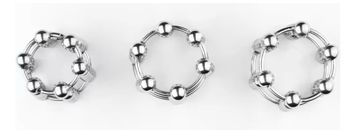 Vòng MT kim loại trượt bóng S 3.1cm sang trọng