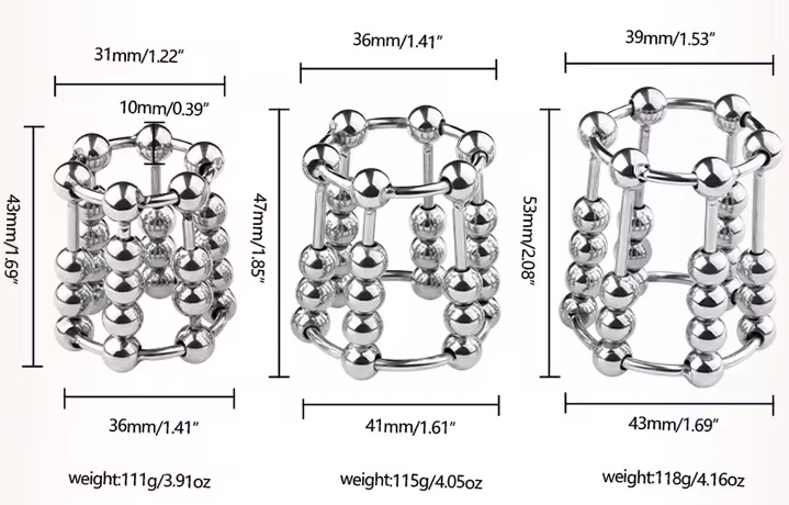 Vòng MT kim loại trượt bóng S 3.1cm sang trọng