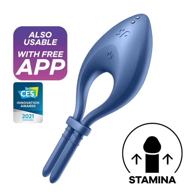 Satisfyer Nhẫn Kích Thích Xanh Dương Rung Mạnh
