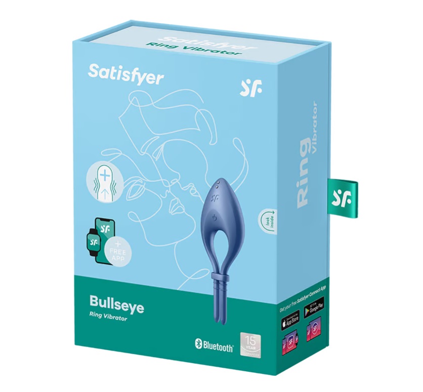 Satisfyer Nhẫn Xanh Dương Rung Mạnh Kích Thích Thăng Hoa
