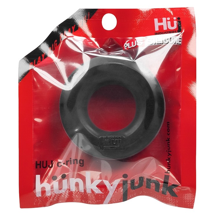 Hunkyjunk Cock Ring Đen TPR Giữ Cương Lâu Bí Quyết