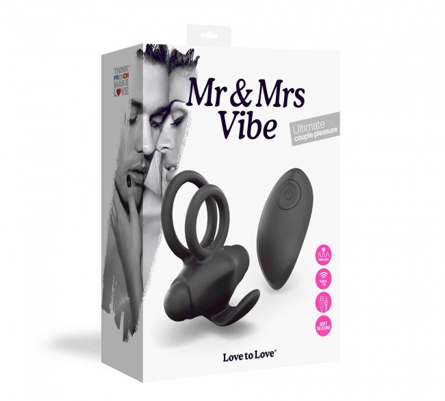 Love to Love Ring Rung Đen Điều Khiển Cặp Đôi Siêu Vui