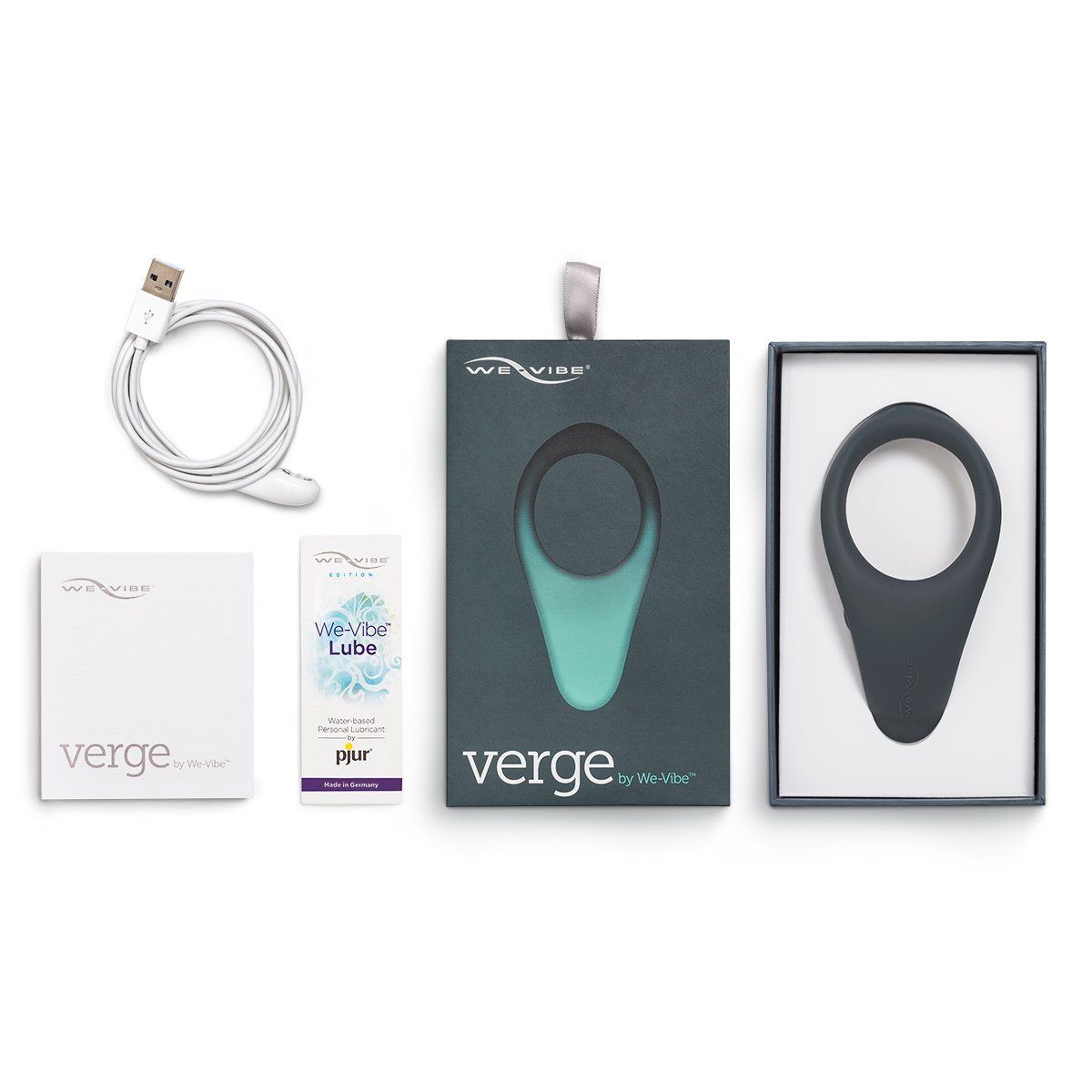 We-Vibe Verge xám ring rung nam app stretch thoải mái