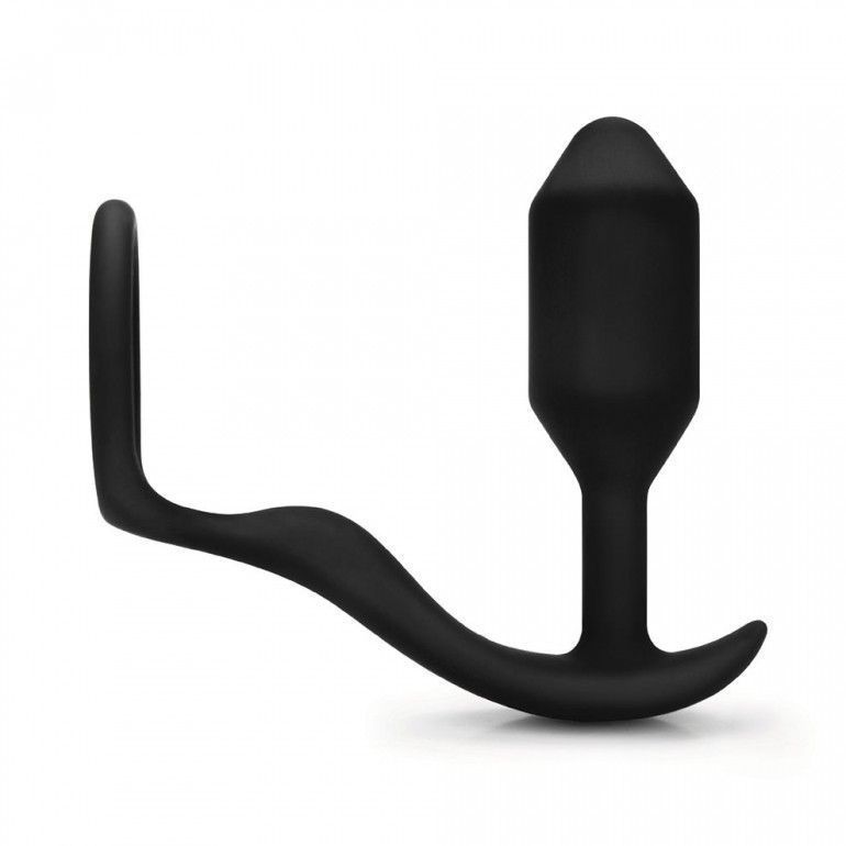 B-Vibe Cock Ring Anal Plug Đen Thoải Mái 8.3cm